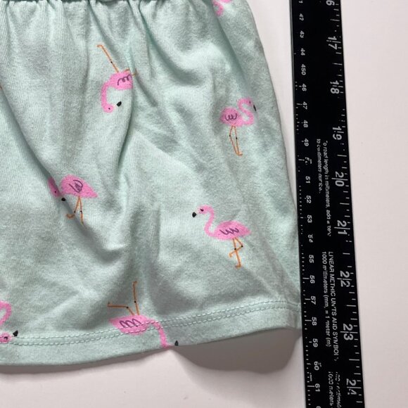 Cat & Jack Girls Flamingo Sundress Green Tiered Dress Size 6/6X Summer - Picture 7 of 8